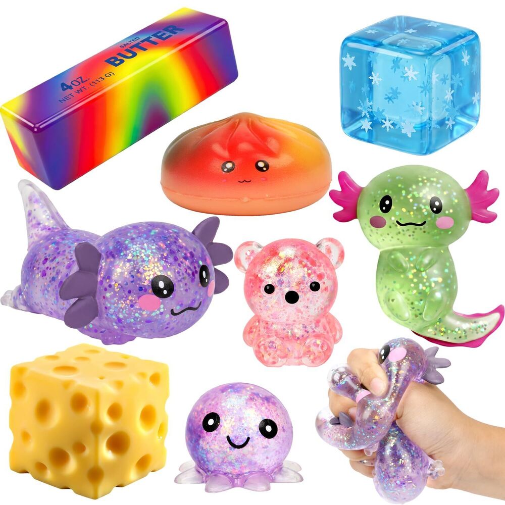 Sensory Squeeze Toys 8-Pack Slow Rising Fidget Set